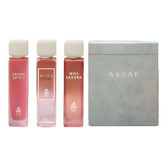 Assaf Miss Eau de Parfum Gift Set for Women - Miss Sakura 200ml + Miss Flora 200ml + Crown Spirit 200ml