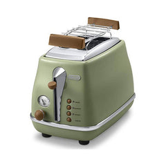 DeLonghi Icona Vintage 2-Slice Toaster Olive Green | CTOV2003GR