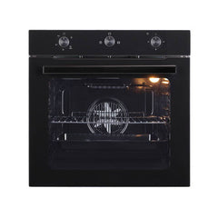 Queen Chef 60cm Built-In Gas Oven with Gas Grill 75L - Black | QCGO60-75LCB