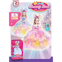 Pretty Beauty Doll with Music Light & Rotation | ZR189-1