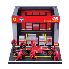 Bburago Scuderia Ferrari SF-24 #16 Charles Leclerc Pit Pass 1:43 Die-Cast Model Set | 18-36862L