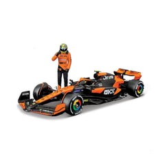 Bburago McLaren MCL38 #4 Lando Norris 2024 1:24 Die-Cast Model Car with Driver Figurine | 18-28040N