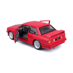 Bburago BMW M3 E30 1988 1:24 Die-Cast Model Car - Red | 18-21100R