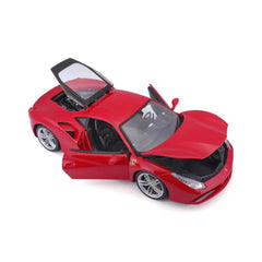 Bburago Ferrari 488 GTB 1:18 Die-Cast Model Car - Red