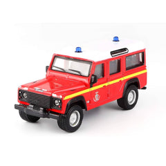 Bburago Land Rover Defender Emergency Fire Vehicle Die-Cast Model - Red