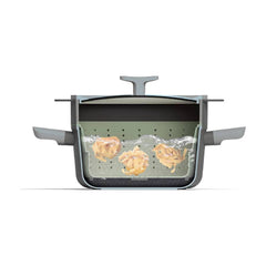 BergHOFF Balance Nonstick Silicone Steamer Basket & Strainer 10" (Sage) | 3950476