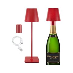 Beper 2-in-1 Wireless Table Lamp - Desk Touch Lamp - Red | P201UTP114