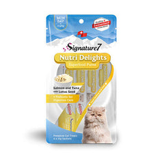 Signature 7 Nutri Delights Cream Sauce Salmon & Tuna with Lotus Seeds 4×15g - 0753692081832 (الاثنين) | CRE016