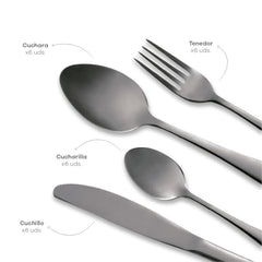 Bergner Set 24PC Cultery SS Munich Silver Shiny | BG-5130-SL