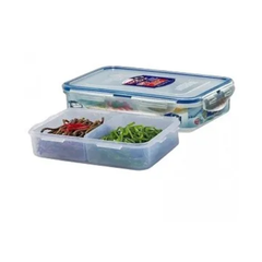 LocknLock Rectangular Short Food Container 550ML W/Divider | LLHPL815C
