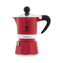Bialetti Rainbow Moka Express - 3 Cups, Red | BIA0004962