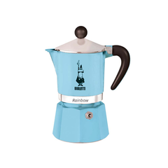 Bialetti Rainbow Moka Express - 3 Cups, Blue | BIA0005042