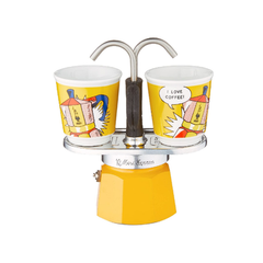 Bialetti Mini Moka Express - 2 Cups, Yellow | BIA0001405