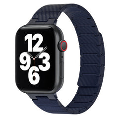 WIWU 42/44/45/49MM Carbon Fiber Pattern Magnetic Watch Band Wi-WB009 Blue | WB009-BL