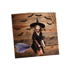 Halloween Skeleteen Witch Broomstick - Purple | AL694