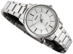 Casio Women Analog Watch - Silver / White | LTP-1303DD-7AVDF