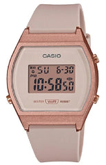 Casio LW-204-4ADF Digital Watch - Rose Gold Case - Beige Resin Strap | LW-204-4ADF