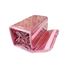 Unicorn Foldable Pencil Case - Glitter Pink