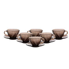 Duralex Beau Rivage Creole 12 Pcs Set 18cl, 6 Cups & Saucers | 9007AS12A0111