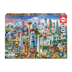 Educa Landmarks of the USA Puzzle – 1500 قطعة | 17670