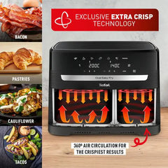 Tefal Dual Easy Fry, 2700 W - Black Basic | EY901N40