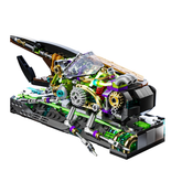 MJI, Creative LEGO-style construction sets, Beetle Half of the Study Building Block Set - 862PCS | MJI-13053