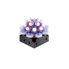 MJI, Creative LEGO-style construction sets, Succulents Plant Puzzle Brick Assembled Designer Set Figures - 103Pcs - Purple | MJI-13007