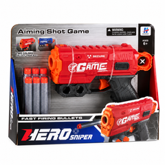 Aiming Shot Game Zero Sniper Toy Blaster with 6 Soft Bullets - Red | 9010A-5