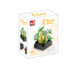 MJI Succulents, Creative LEGO-style construction sets, Plant Puzzle Brick Assembled Designer Set Figures - 77Pcs - Green/Beige | MJI-13007