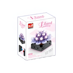 MJI, Creative LEGO-style construction sets, Succulents Plant Puzzle Brick Assembled Designer Set Figures - 103Pcs - Purple | MJI-13007