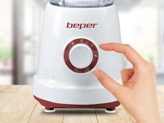 Beper Blender 1.5L Plastic, 4 Stainless Steel Blades, 2 Speeds & Pulse Function | P102FRU501
