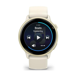 Garmin Vivoactive 6 Smartwatch - Lunar Gold with Bone Band | 010-02985-01