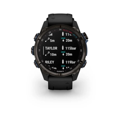 Garmin Descent MK3i Smart Watch – 43 mm - Carbon Grey DLC Titanium with Black Silicone Band | 010-02753-11
