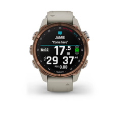 Garmin Descent MK3i Smart Watch – 43 mm -Bronze PVD titanium with French Grey Silicone Band | 010-02753-14