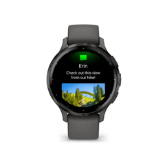 Garmin Venu 3S Smartwatch - GPS Slate Stainless Steel Bezel with Pebble Gray Case and Silicone Band | 010-02785-00