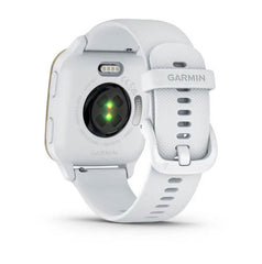 Garmin Venu Sq2 Smartwatch, Cream Gold Aluminium Bezel with White Case and Silicone Band | 010-02700-11