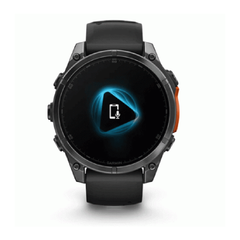 Garmin fenix 8 – 47 mm Smartwatch, AMOLED - Slate Grey with Black Silicone Band | 010-02904-00