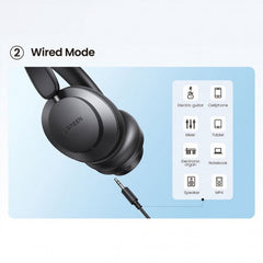 UGREEN HiTuneMax3 Hybird Active Noise Cancelling Headphones, Black | 90422