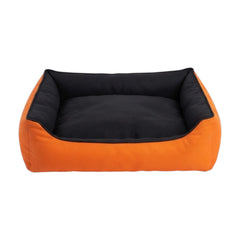 Soft Comfort Pet Bed Medium 60 x 40 x 20cm - Orange & Black