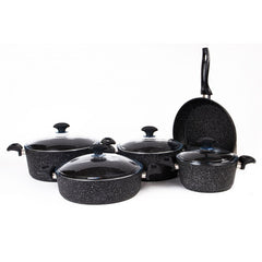 falez nova cast premium 9-piece set (black with dots) | hur-a-15415