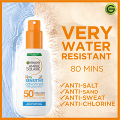 Garnier Ambre Solaire Sensitive Advanced SPF50 + Ceramide Protect Sunscreen Spray For Kids - 150ml
