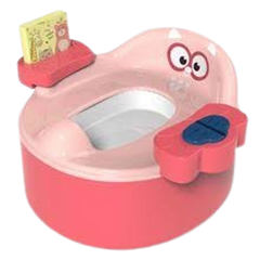 Children’s Potty Training Seat - Comfortable Cat Design with Book Holder (Pink) | AC1689
