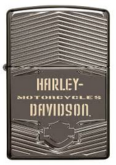 Zippo Harley-Davidson Armor Black Ice Deep Carve Lighter | 29165