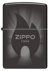 Zippo Radiant Zippo Design High Polish Black Windproof Lighter | 46175