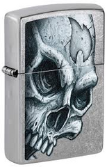 Zippo Skull and Flame Design Windproof Lighter | 46587