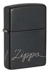 Zippo Design Black Matte with Chrome Windproof Lighter | 48979