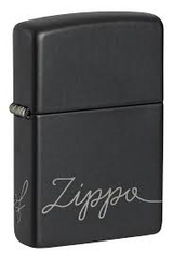 Zippo Design Black Matte with Chrome Windproof Lighter | 48979