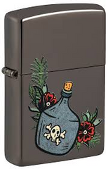 Zippo Moonshine Jug Design Black Ice Pocket Lighter | 48409