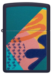 Zippo Retro Pattern Design Navy Matte Windproof Lighter | 48417