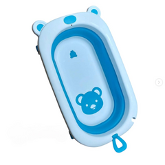 Foldable Baby Bathtub with Bear Design – Blue | LGL-11